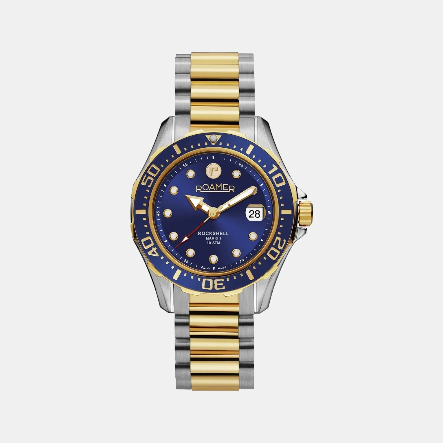 Rockshell Mark Iii Men Quartz Blue Dial Analog Stainless Steel Watch 220660 47 45 20