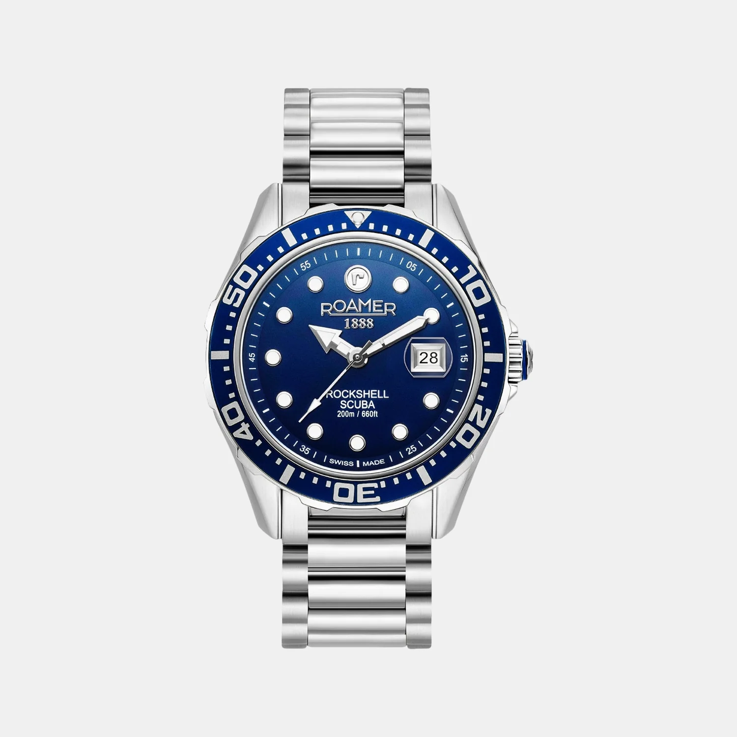 Rockshell Mark III Scuba Men Quartz Blue Dial Analog Stainless Steel Watch 220858 41 45 50 - Image 2