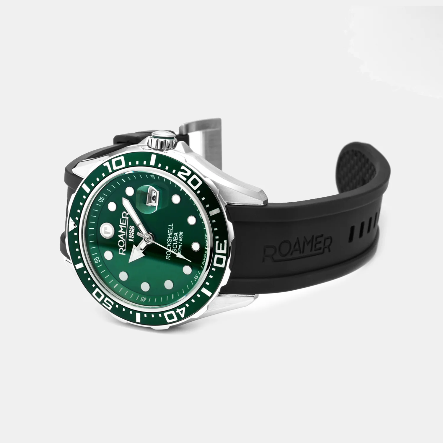 Rockshell Mark III Scuba Men Quartz Green Dial Analog Silicone Watch 867833 41 75 02 - Image 4