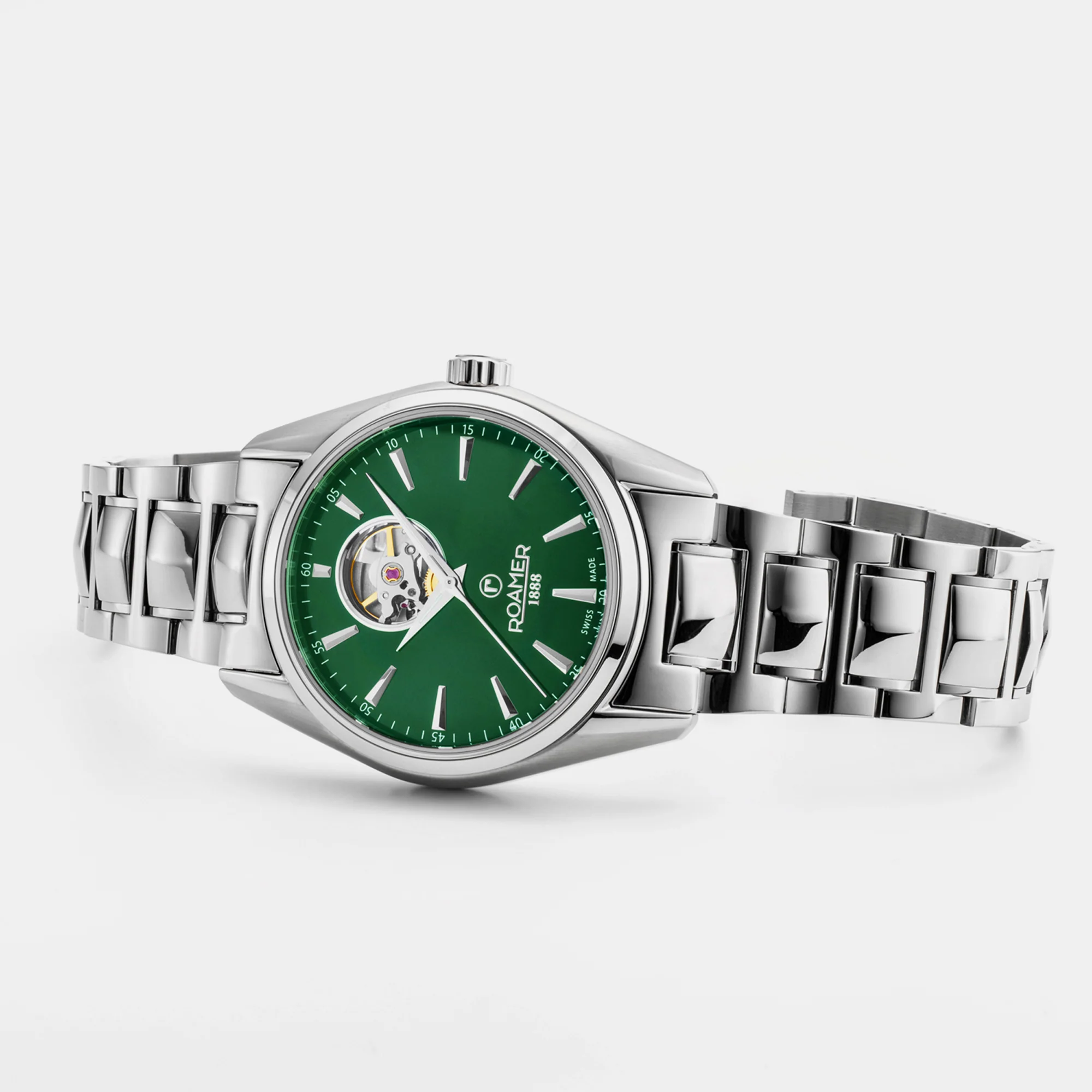 Searock Master Men Mechanical Green Dial Analog Stainless Steel Watch 984985 41 75 20 - Image 5