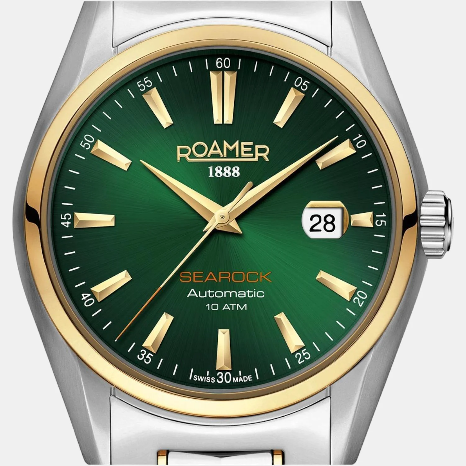 Searock Men Quartz Green Dial Analog Stainless Steel Watch 210633 47 75 20 - Image 4