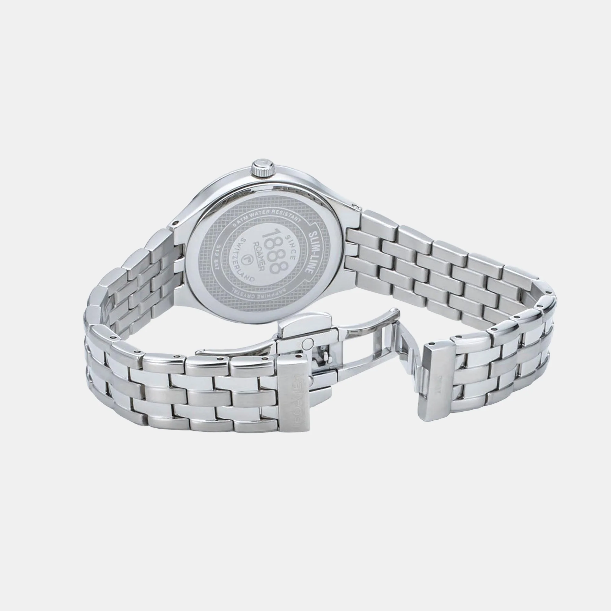 Slim-Line Diamond Women Quartz White Dial Analog Stainless Steel Watch 512847 41 89 20 - Image 3