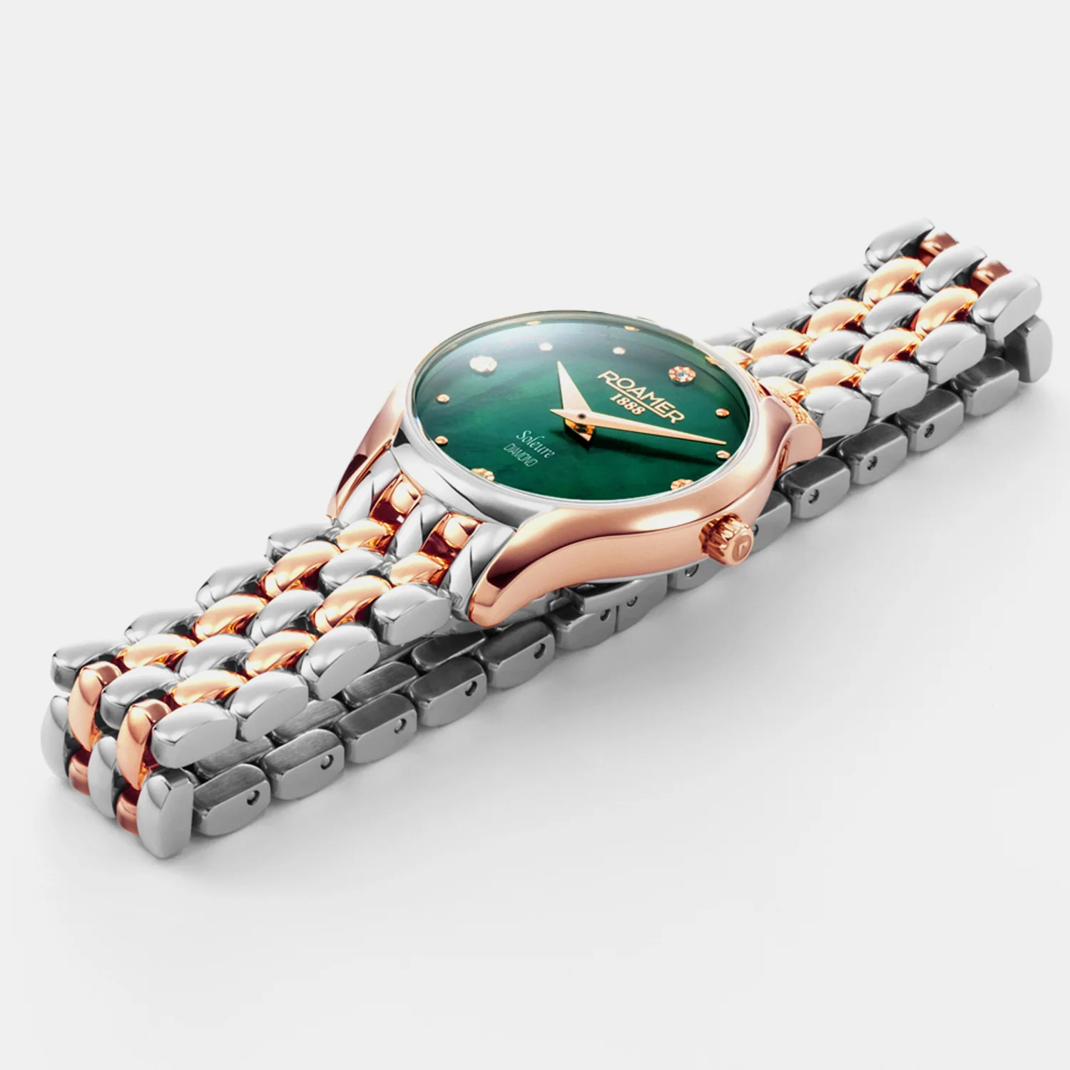 Soleure Women Quartz Green Mother Of Pearl Dial Analog Stainless Steel Watch 547857 49 75 50 - Image 2