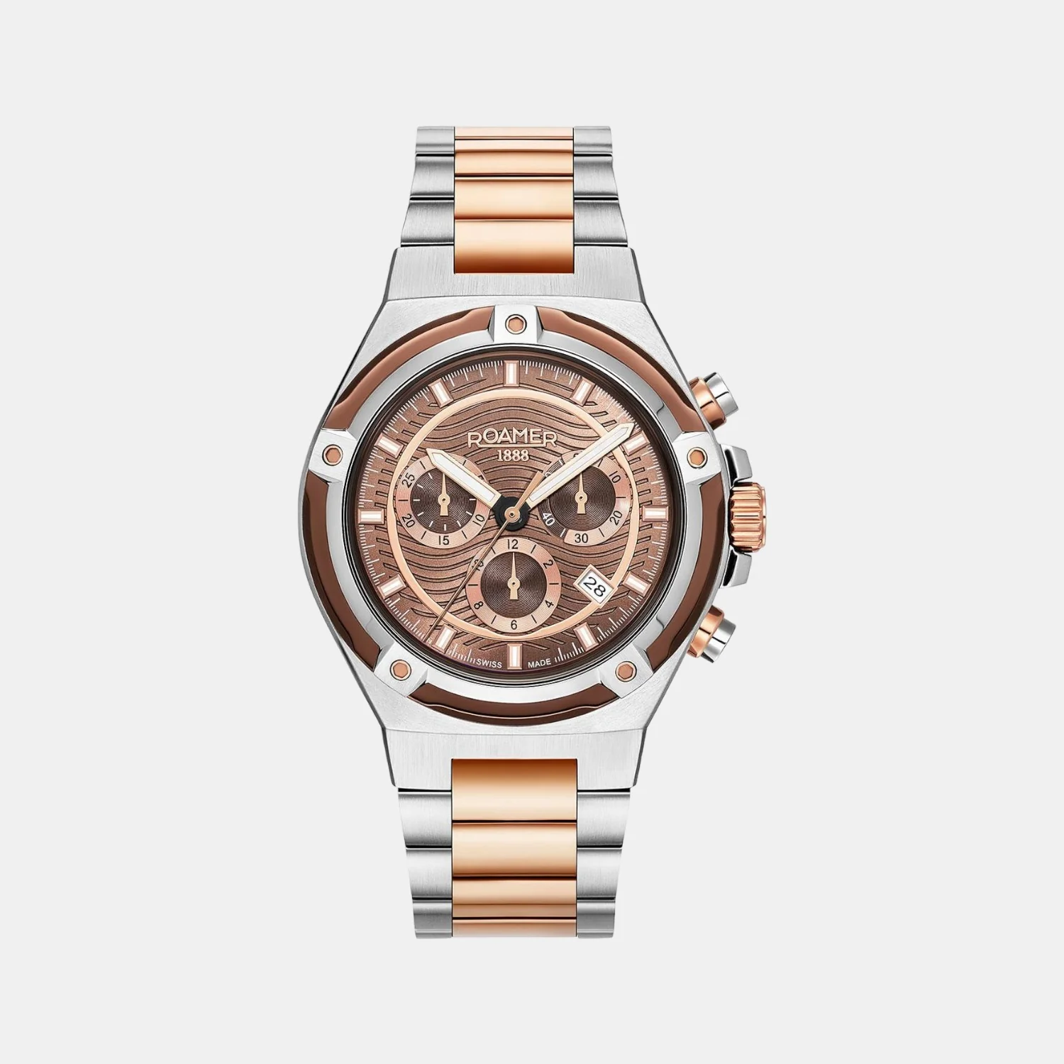Tempomaster Chrono Men Quartz Brown Dial Analog Stainless Steel Watch 221837 49 65 20 - Image 3