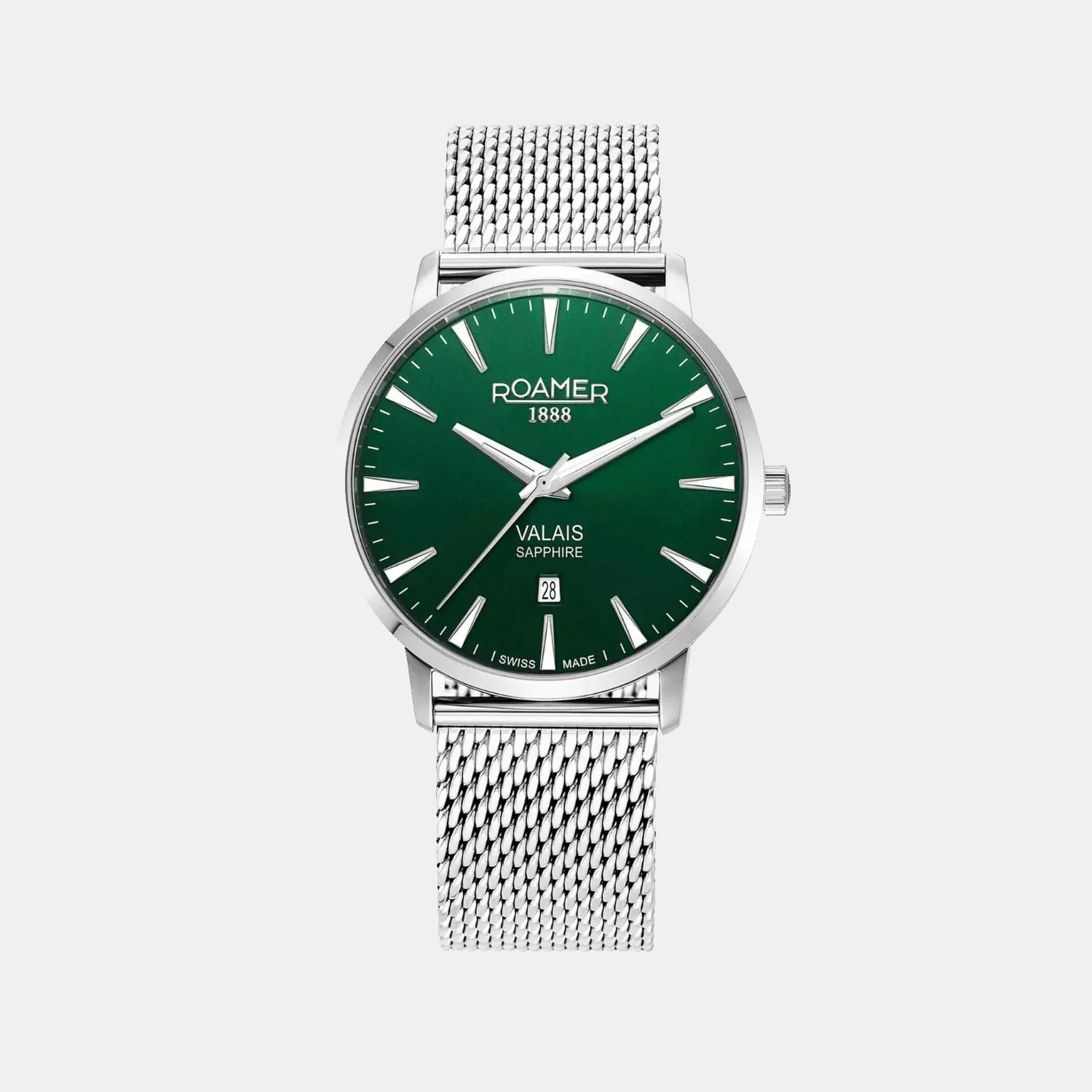 Valais Men Quartz Green Dial Analog Leather Watch 988833 41 75 05 - Image 2