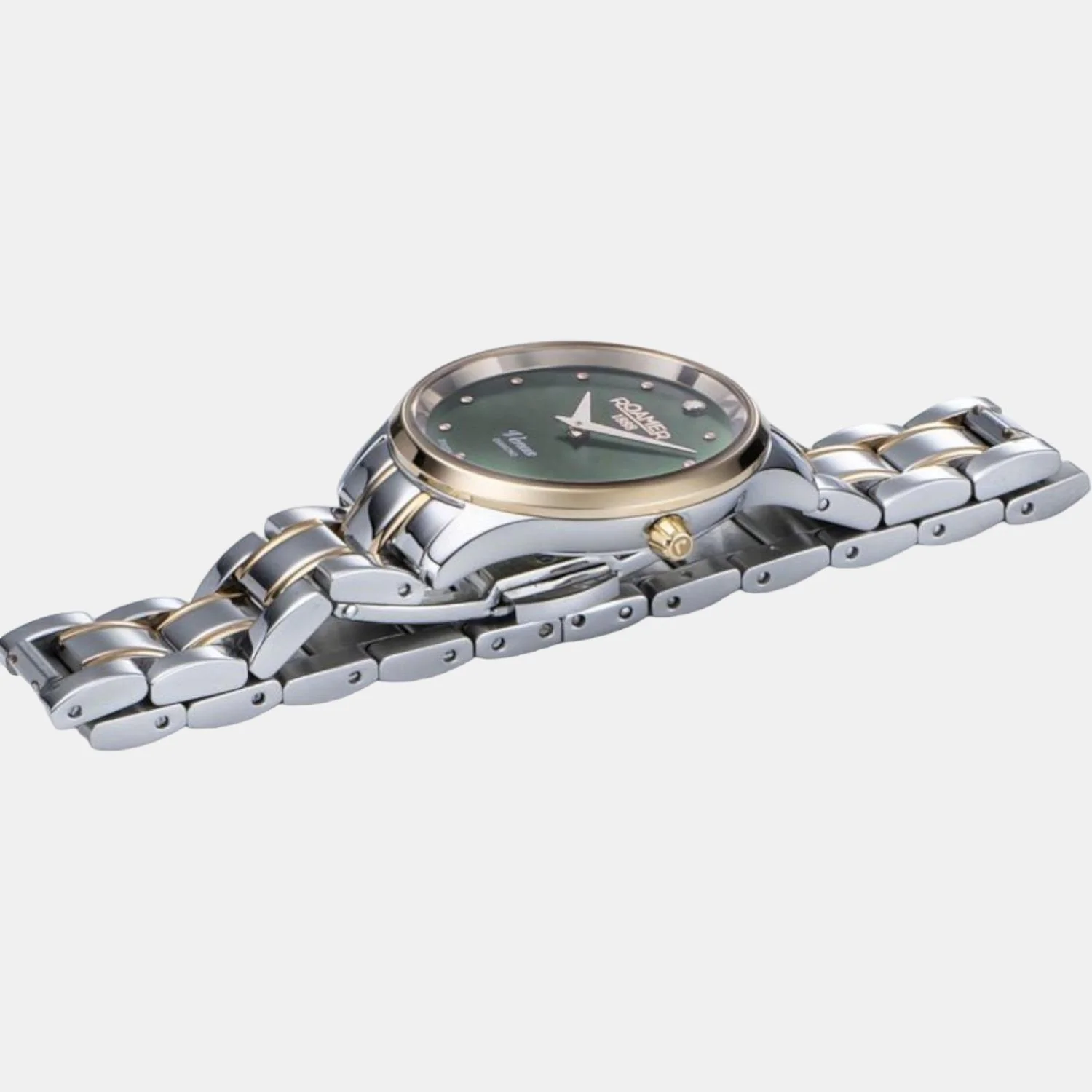 Venus Diamond Women Quartz Green Dial Analog Stainless Steel Watch 601857 47 59 20 - Image 4