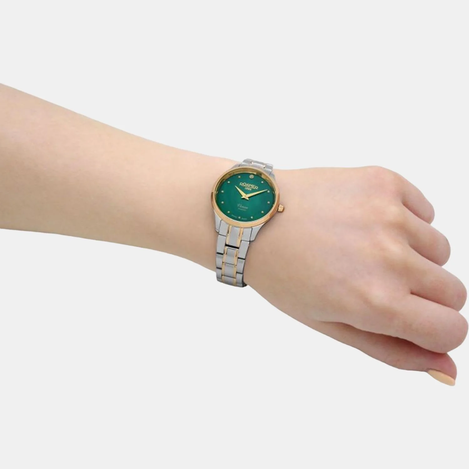 Venus Diamond Women Quartz Green Dial Analog Stainless Steel Watch 601857 47 59 20 - Image 6