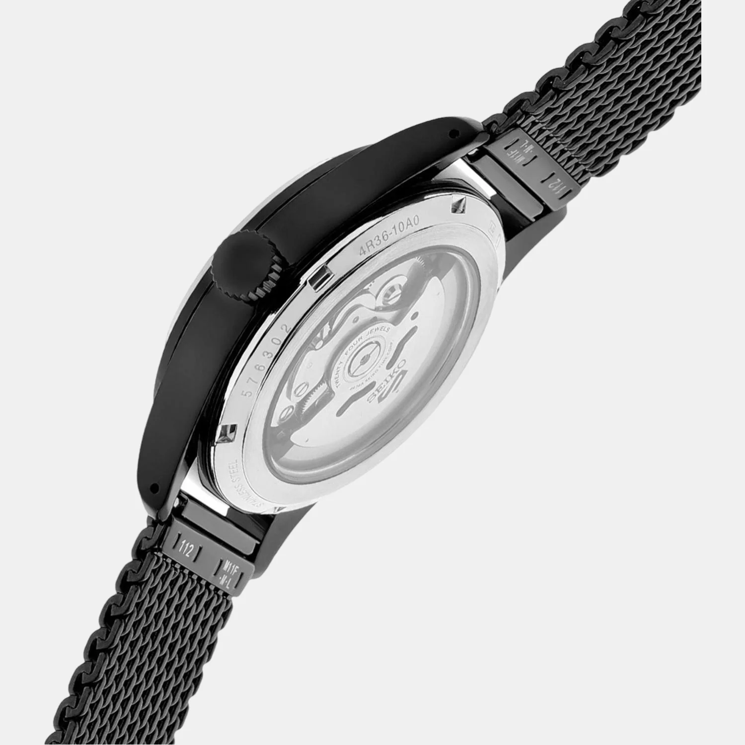 5 Sports Men Automatic Black Dial Analog Stainless Steel Watch SRPH25K1 - Image 3