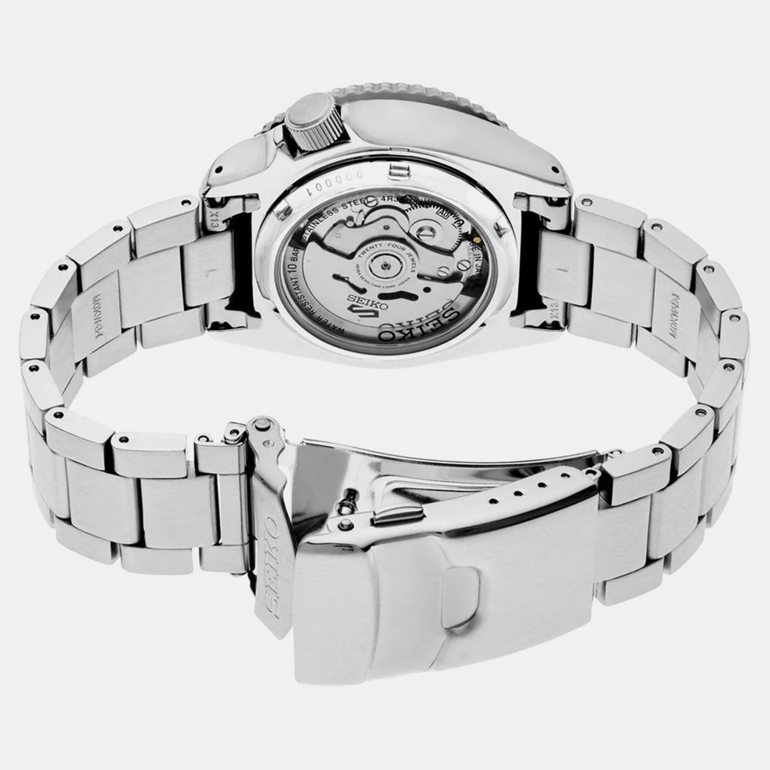 5 Sports Men Automatic Black Dial Analog Stainless Steel Watch SRPK67K1 - Image 3
