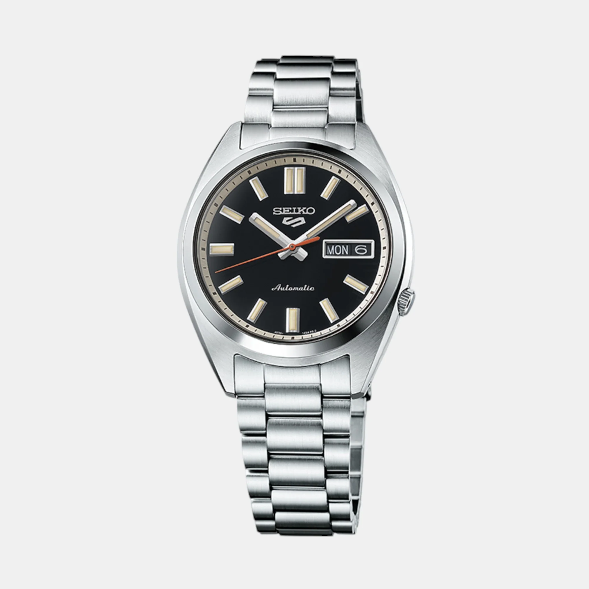 5 Sports Men Automatic Black Dial Analog Stainless Steel Watch SRPK89K1 - Image 6