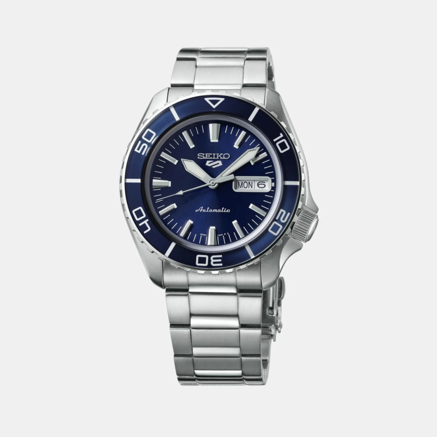 5 Sports Men Automatic Blue Dial Analog Stainless Steel Watch SRPK97K1 - Image 2