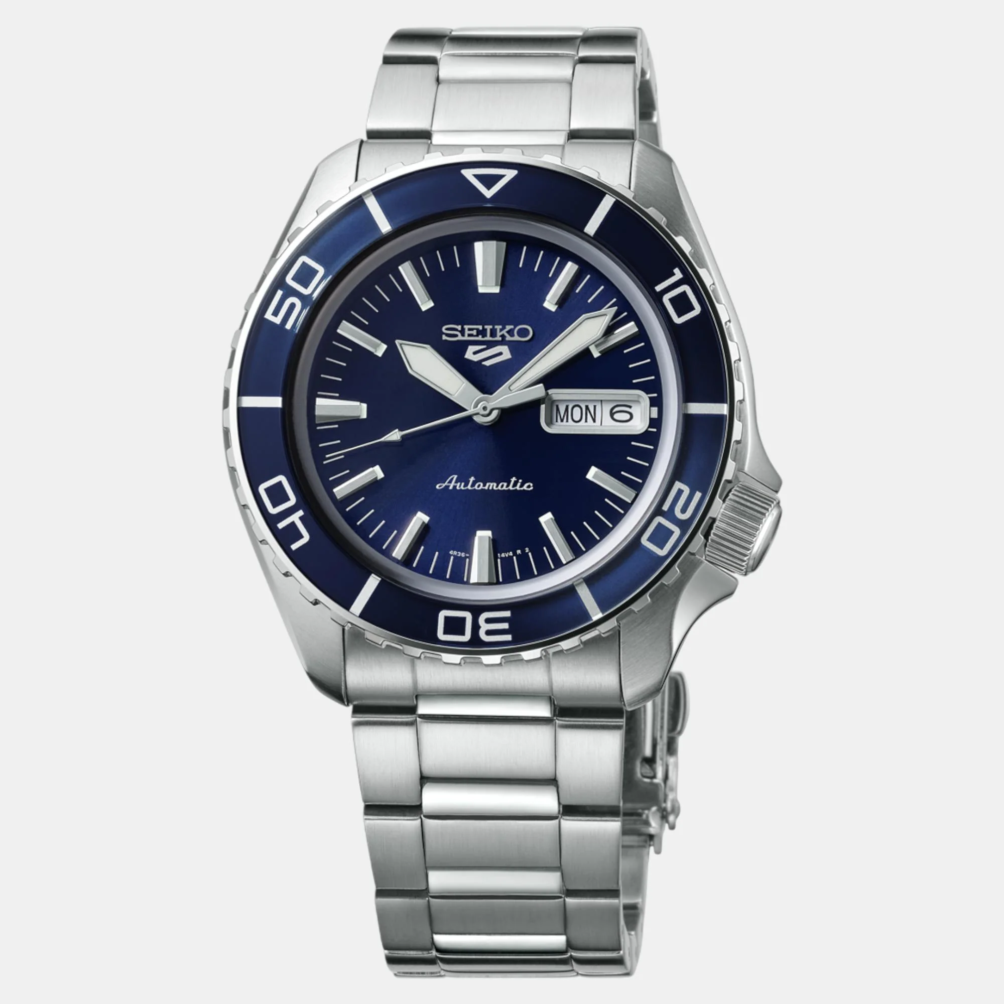 5 Sports Men Automatic Blue Dial Analog Stainless Steel Watch SRPK97K1 - Image 3