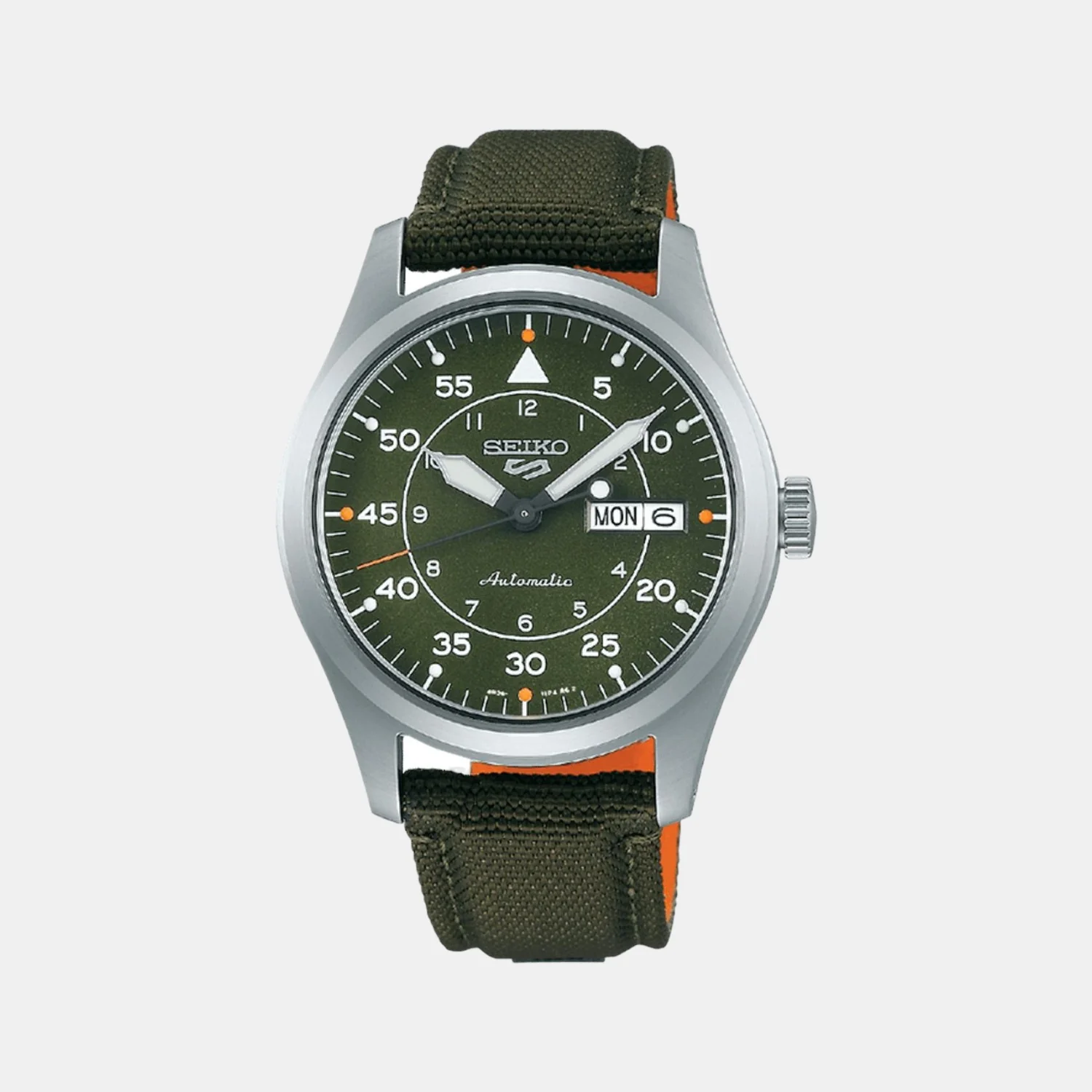5 Sports Men Automatic Green Dial Analog Nylon Watch SRPH29K1