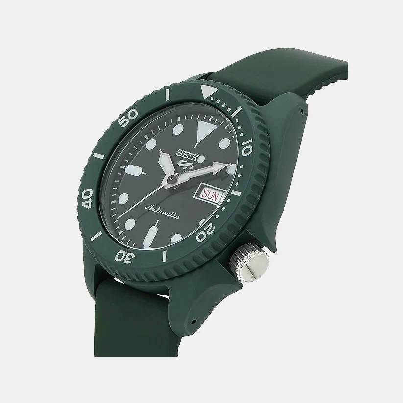 5 Sports Men Automatic Green Dial Analog Silicone Watch SRPG83K1 - Image 3