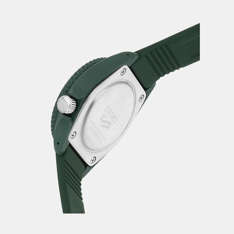 5 Sports Men Automatic Green Dial Analog Silicone Watch SRPG83K1 - Image 4