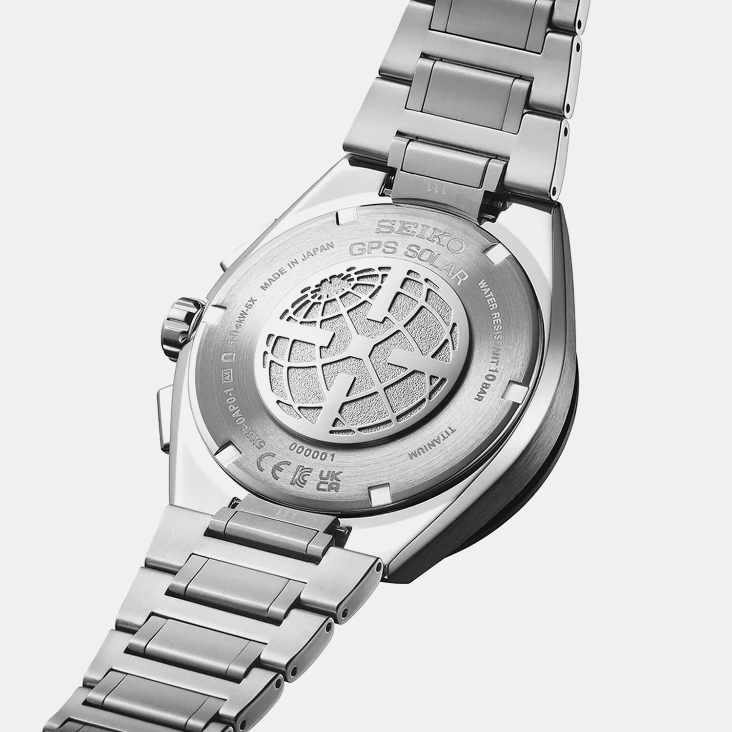 Astron GPS Solar Dual-Time Chronograph Men Slate Blue Dial Watch SSH175J1 - Image 3