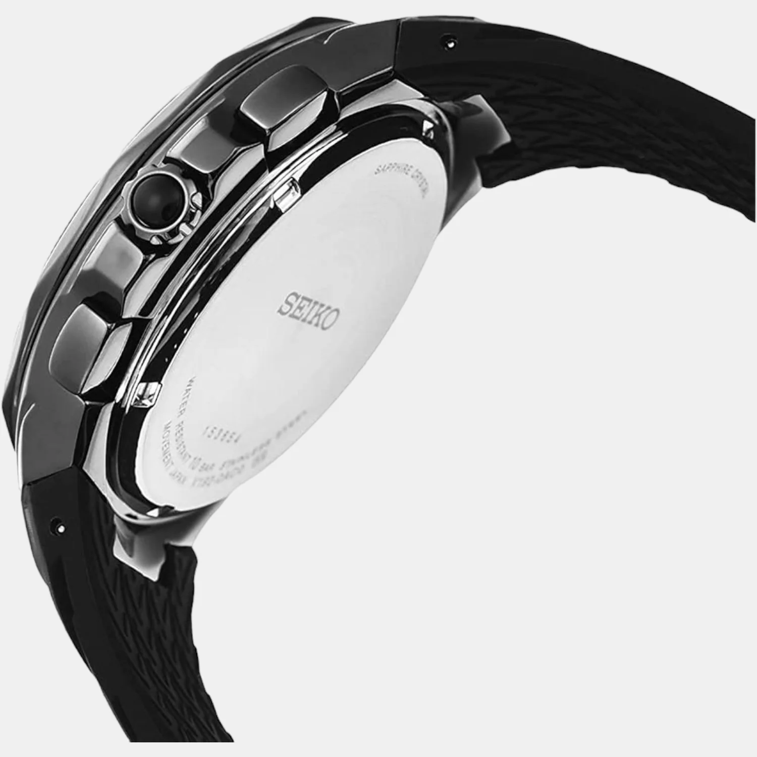 Coutura Men Solar Black Dial Chronograph Silicone Watch SSC811P9 - Image 3