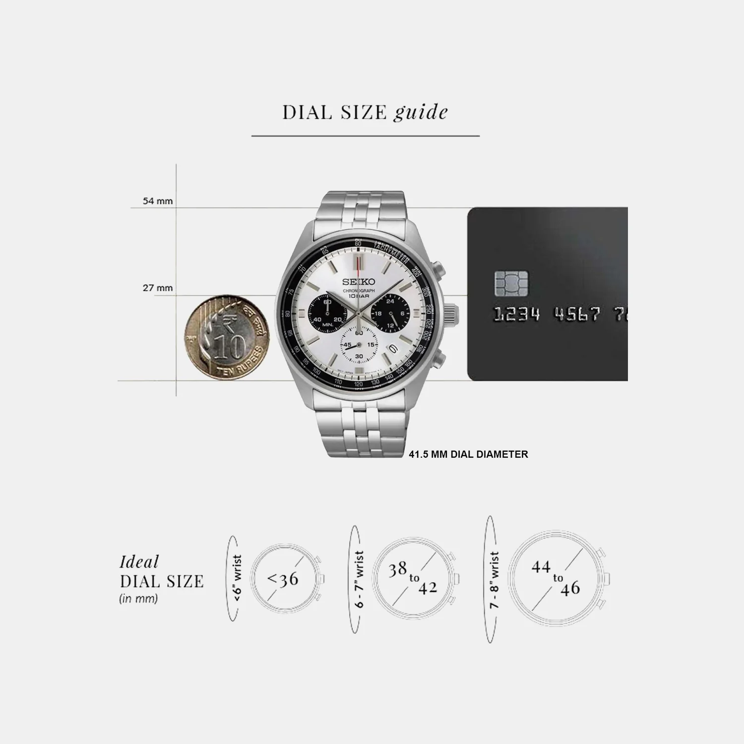 Dress Men Quartz White Dial Chronograph Stainless Steel Watch SSB425P1 - Image 6