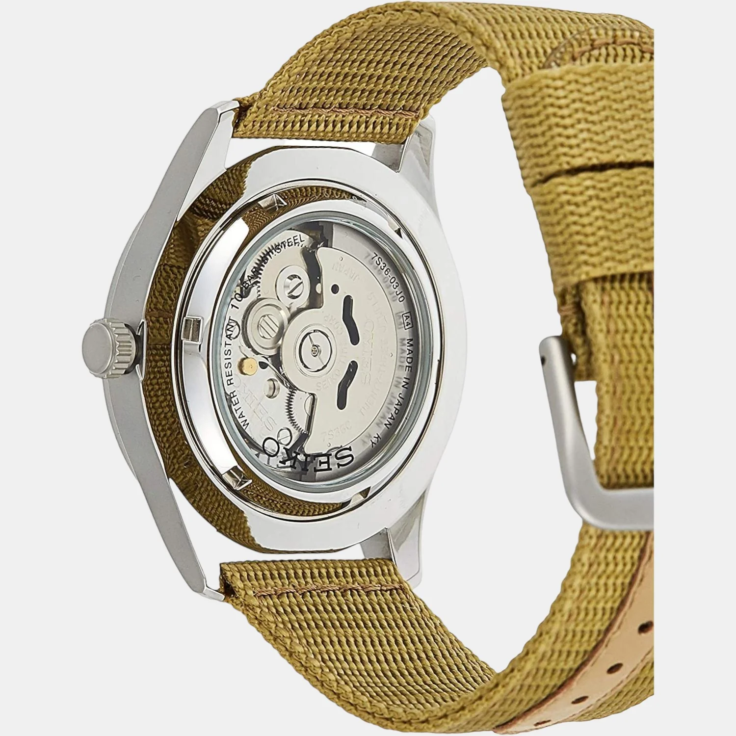 Men Automatic Beige Dial Analog Fabric Watch SRZ071J1 - Image 2