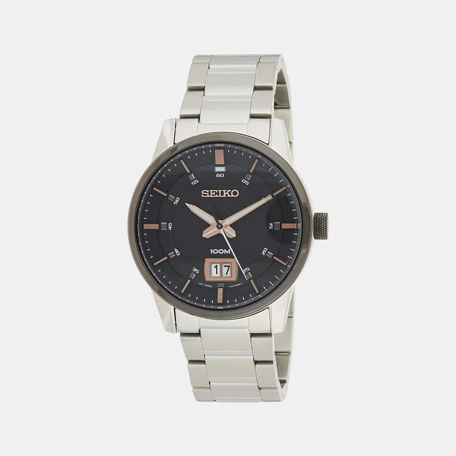 Men Quartz Black Dial Analog Stainless Steel Watch SUR285P1