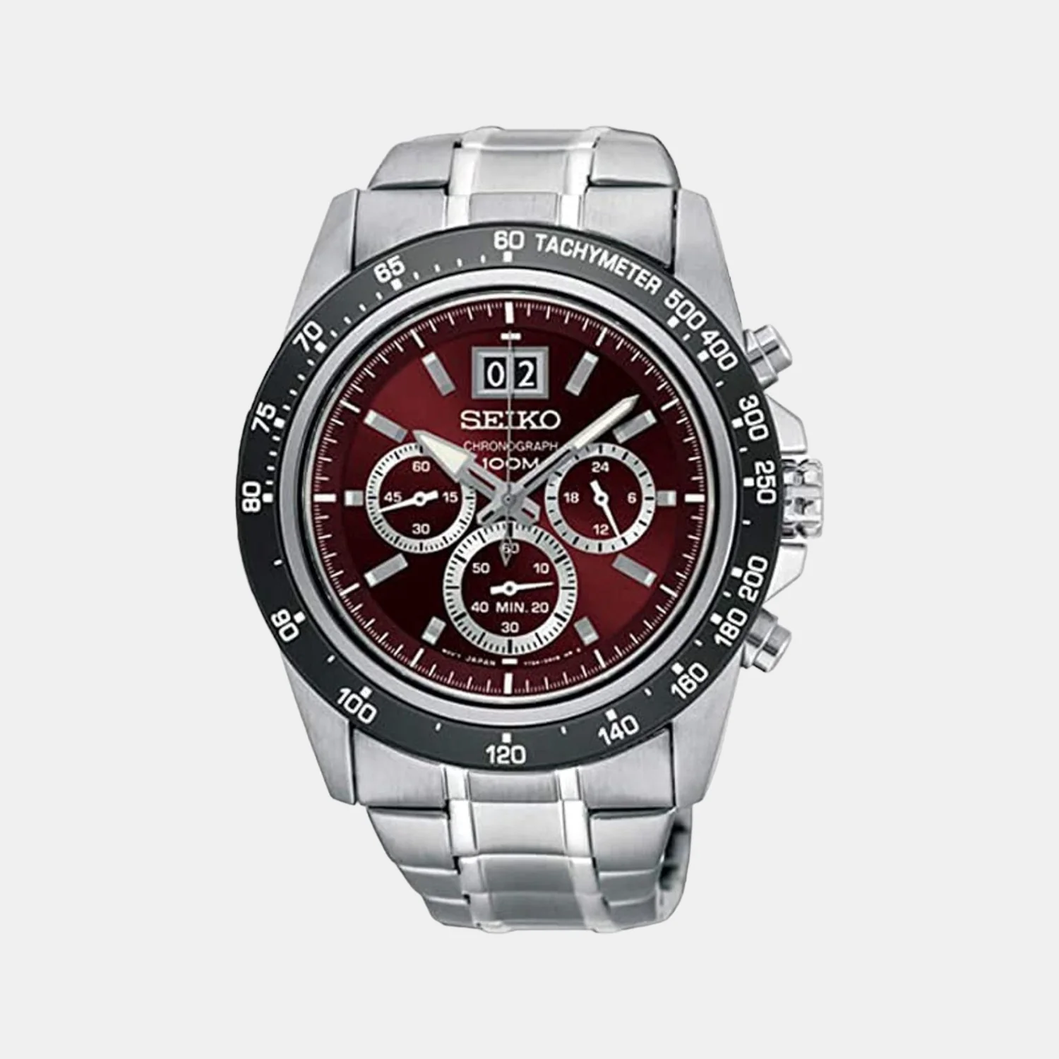 Men Quartz Brown Dial Chronograph Stainless Steel Watch SPC243P1