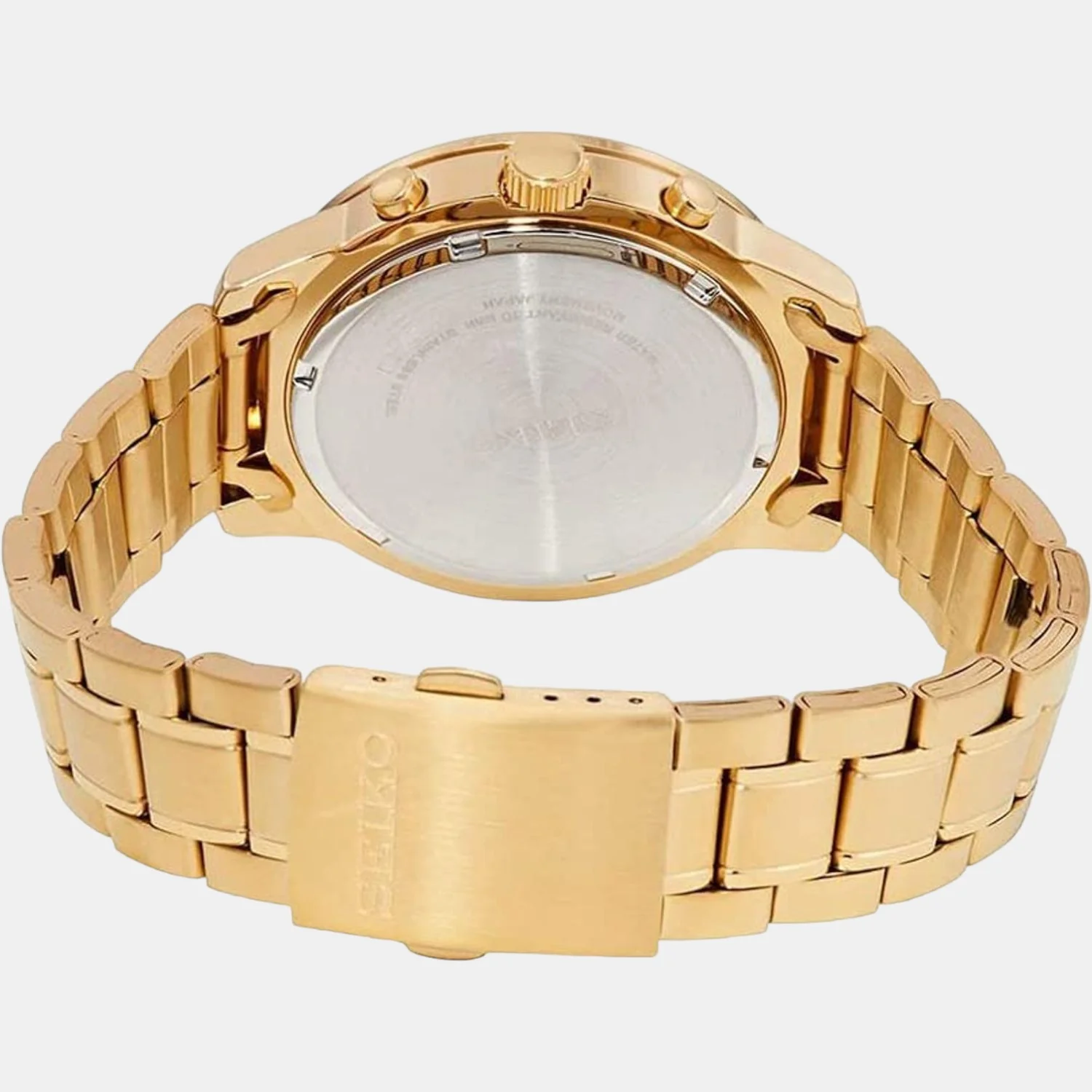 Men Quartz Gold Dial Chronograph Stainless Steel Watch SKS610P1 - Image 3