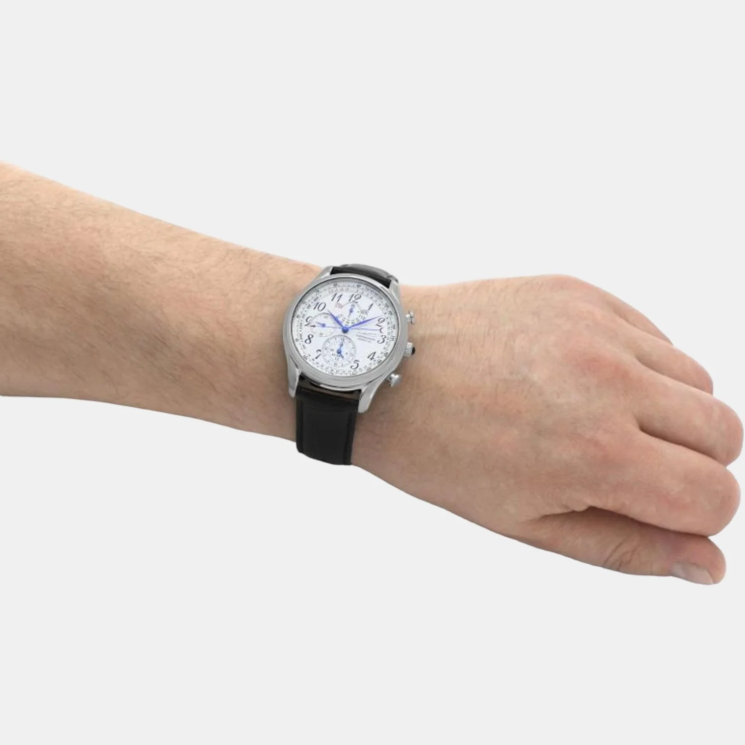 Men Quartz White Dial Chronograph Leather Watch SPC253P1 - Image 5