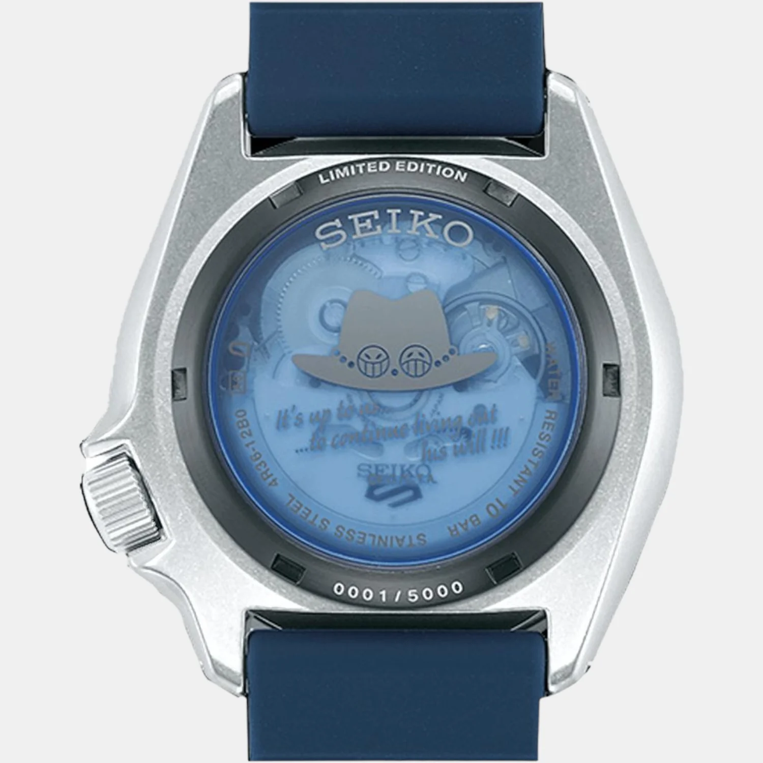 New 5 Sports Men Automatic Blue Dial Analog Silicone Watch SRPH71K1 - Image 3