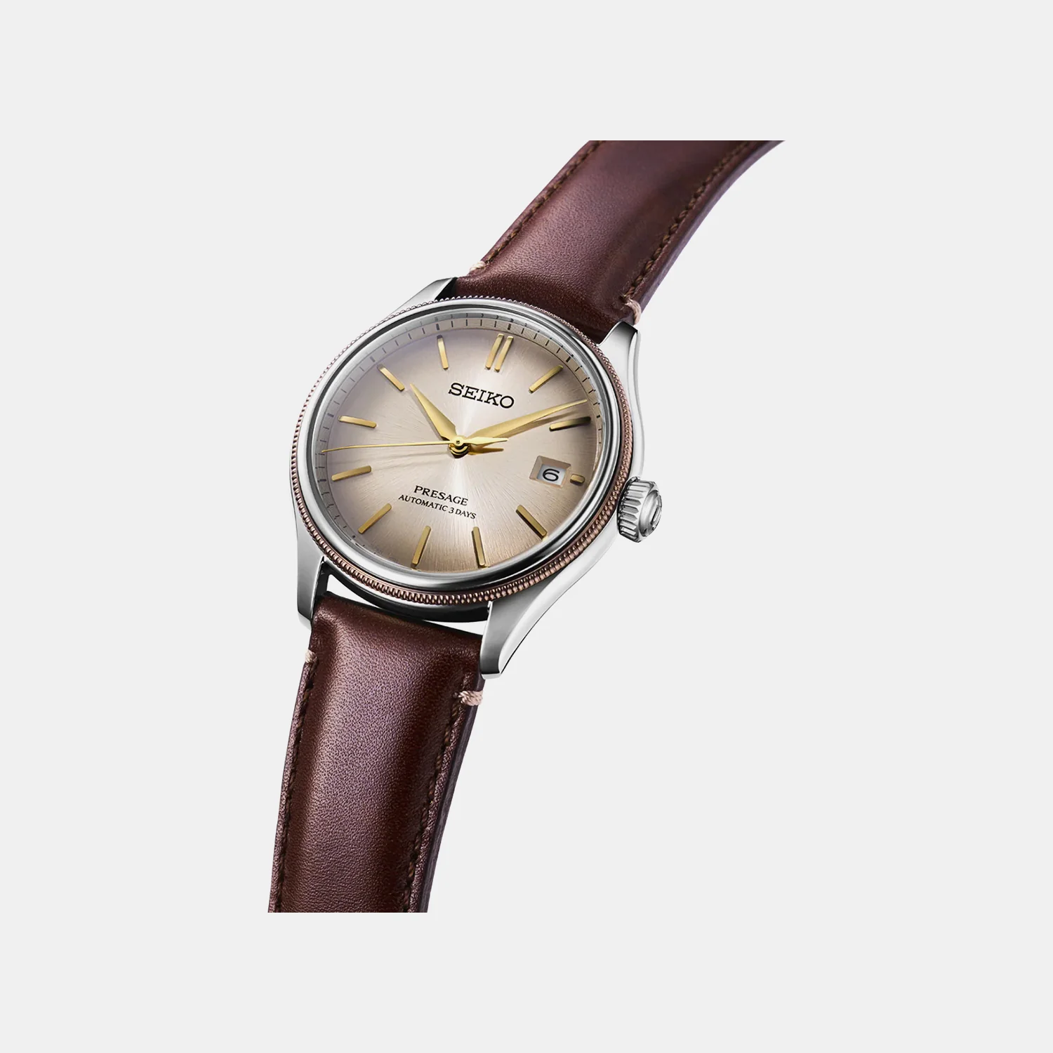 Presage Classic Limited Edition in Shiracha Men Automatic Brown Dial Analog Leather Watch SPB529J1 - Image 2