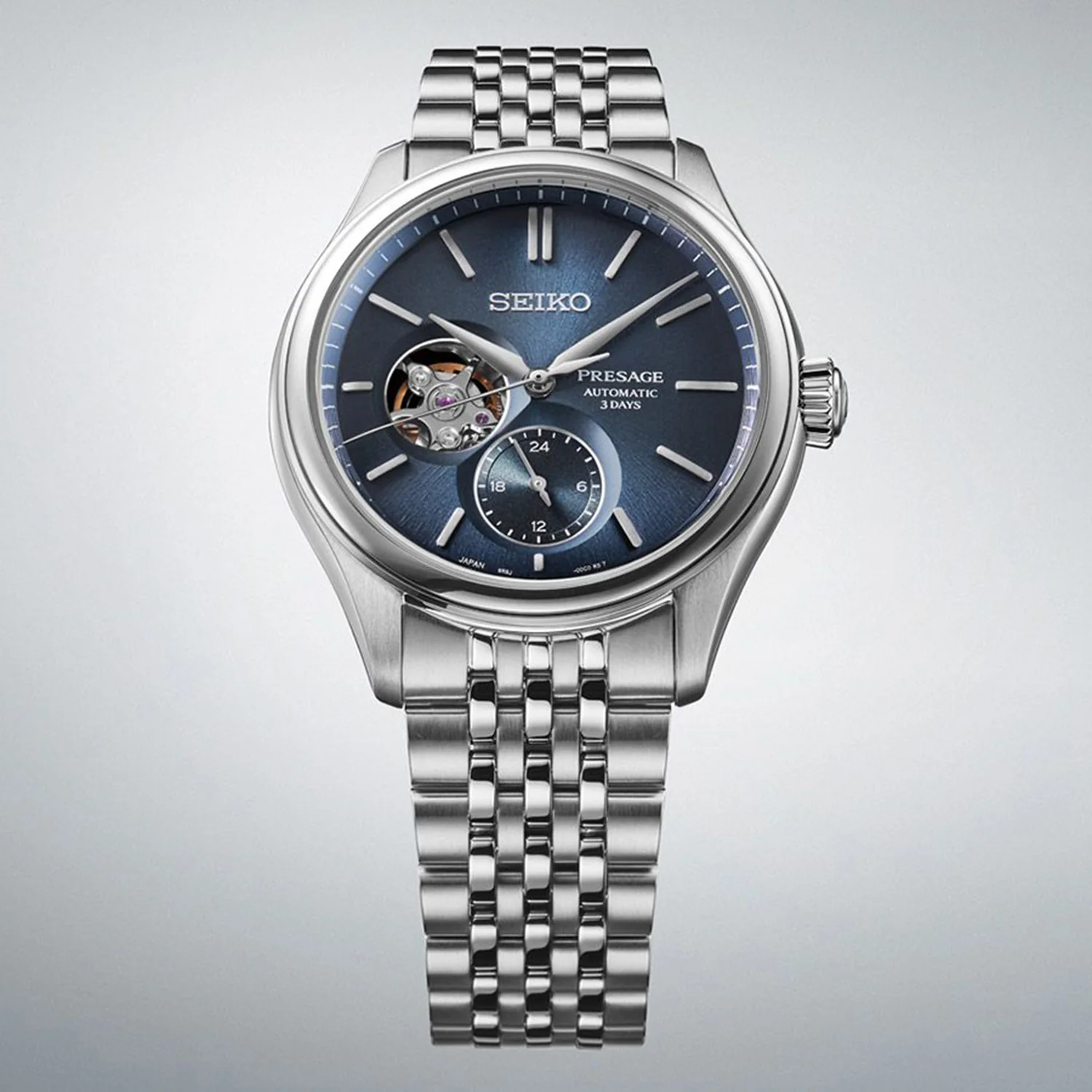 Presage Classic Open Heart Men Automatic Blue Dial Analog Stainless Steel Watch SPB527J1 - Image 2