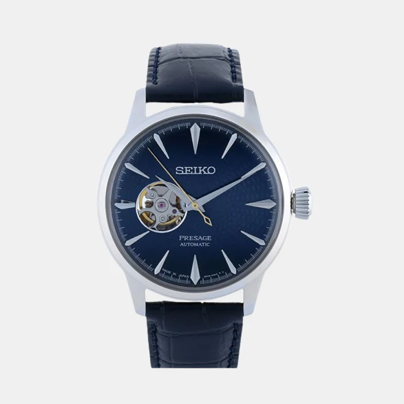 Presage Men Automatic Blue Dial Analog Leather Watch SSA405J1