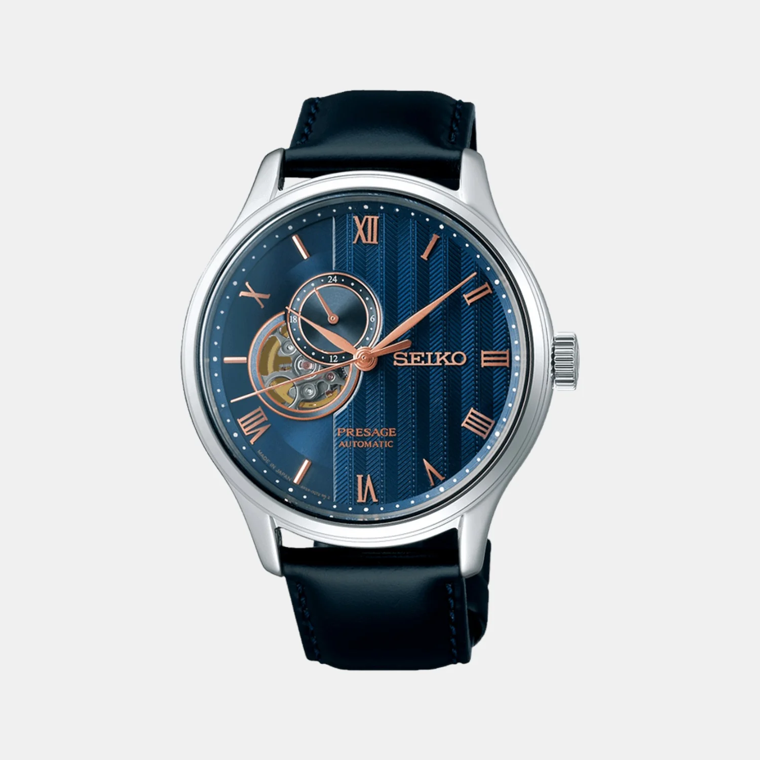 Presage Men Automatic Blue Dial Analog Leather Watch SSA421J1