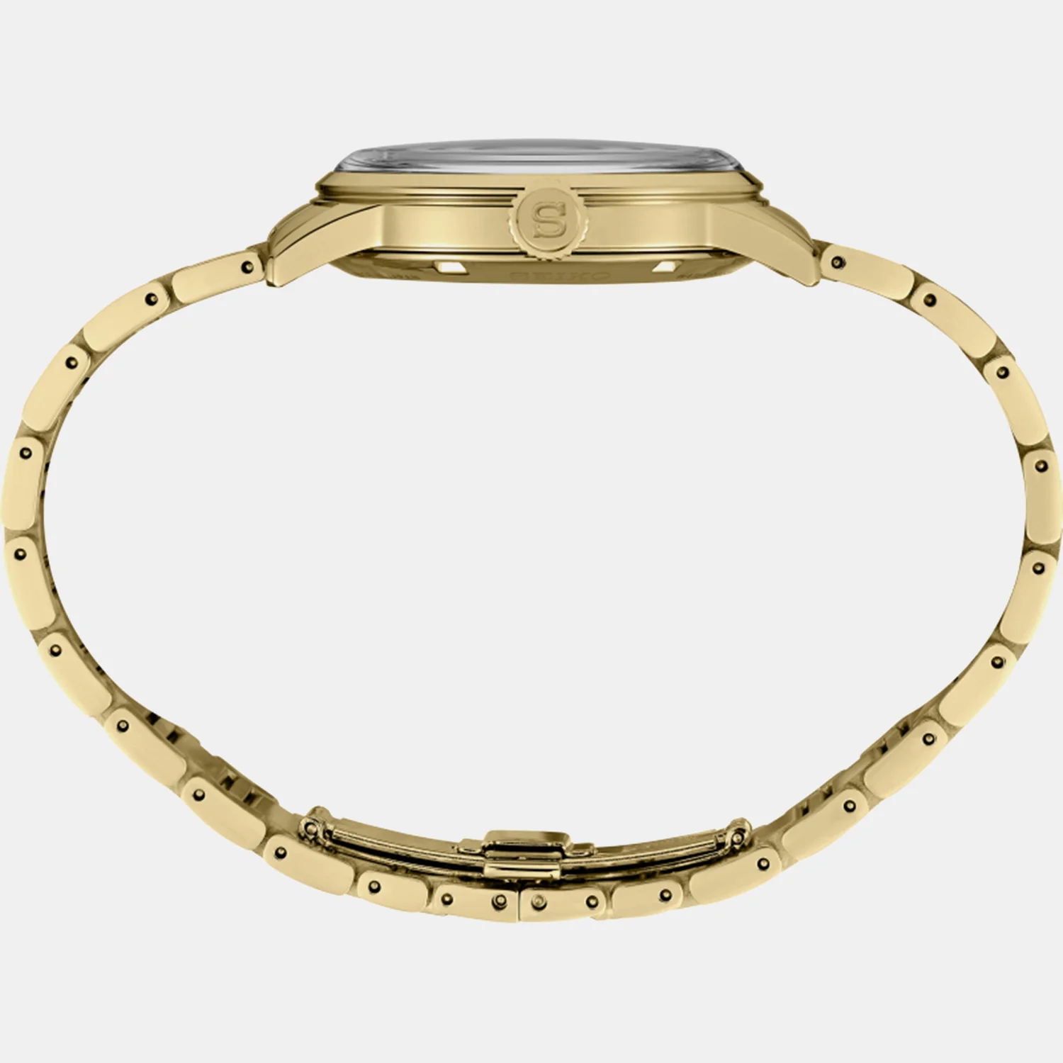 Presage Men Automatic Gold Dial Analog Stainless Steel Watch SRPK48J1 - Image 3