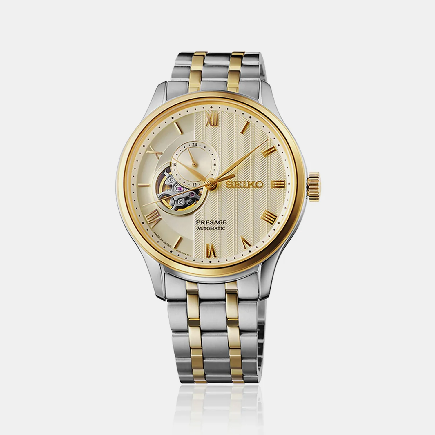 Presage Men Automatic Gold Dial Analog Stainless Steel Watch SSA464J1 - Image 2