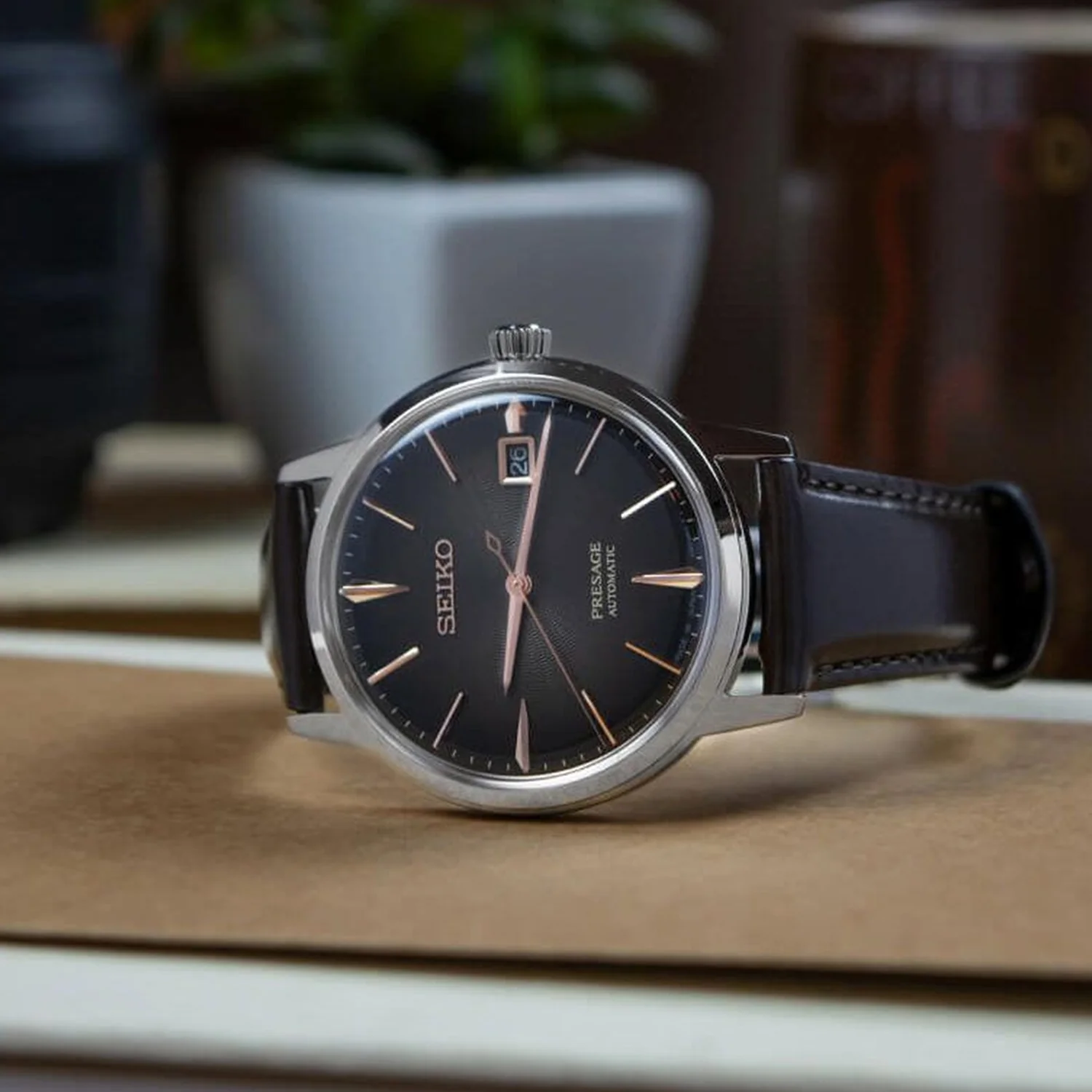 Presage Men Automatic Grey Dial Analog Leather Watch SRPJ17J1 - Image 4