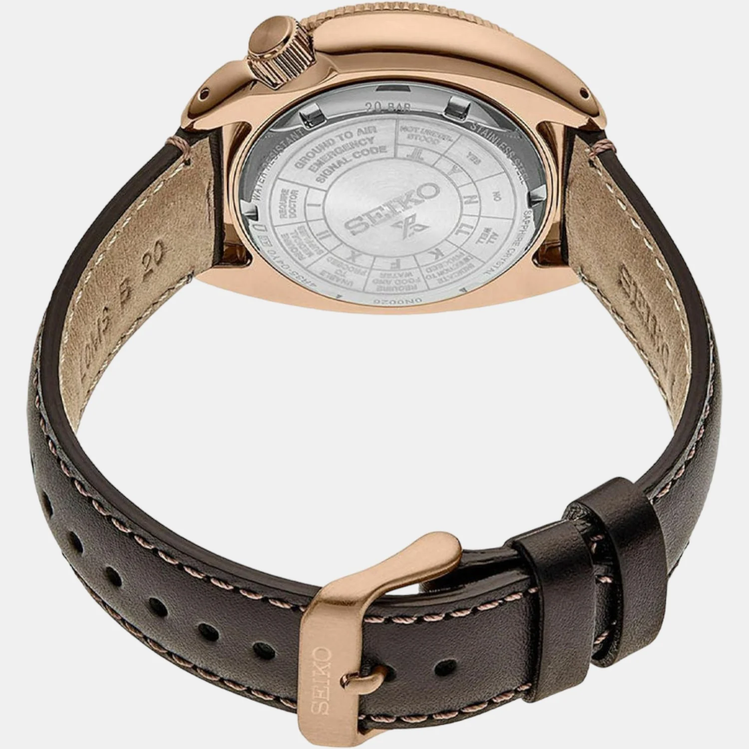 Prospex Men Quartz Brown Dial Analog Leather Watch SRPG18K1 - Image 3