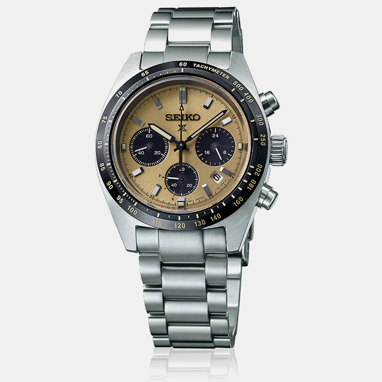 Prospex Men Solar Gold Dial Chronograph Stainless Steel Watch SSC817P1 - Image 2