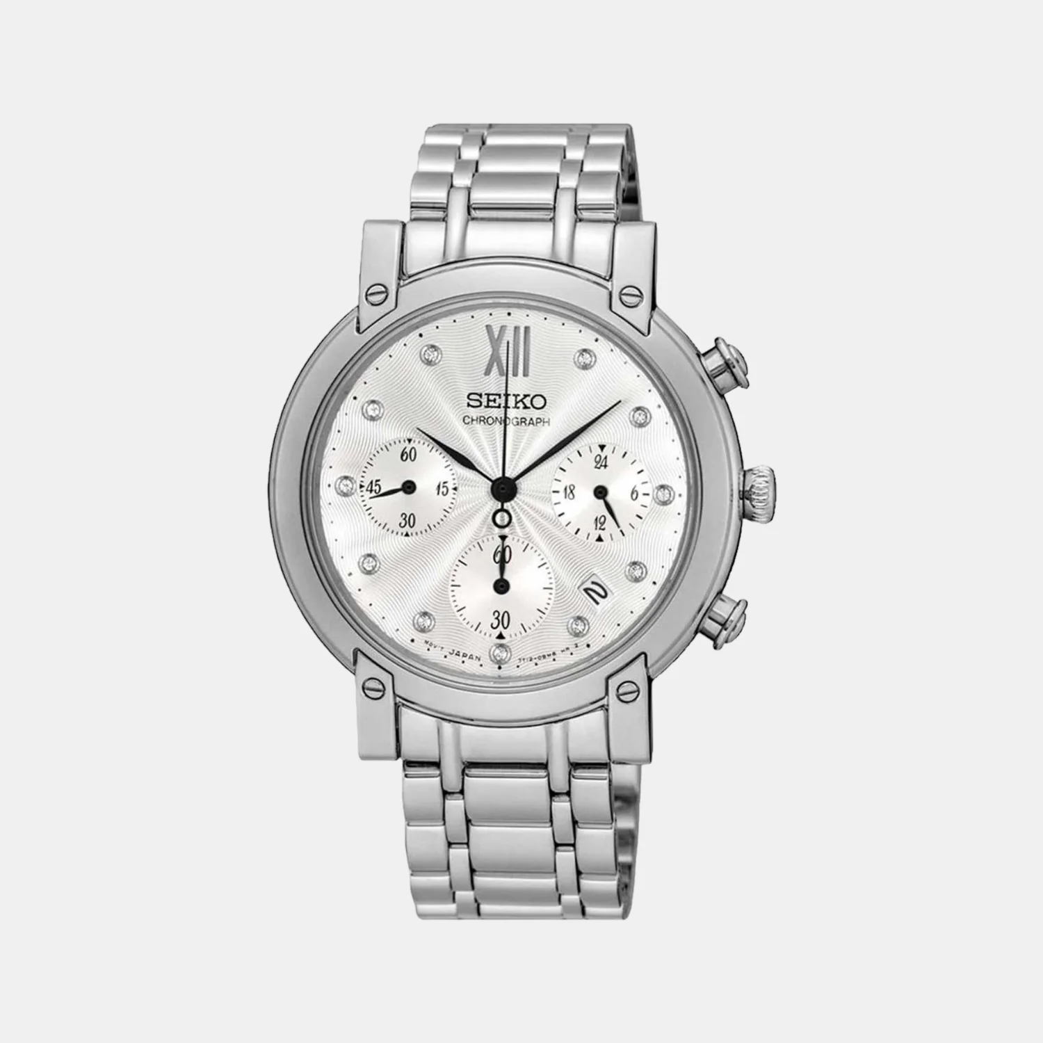 Women Quartz Silver Dial Chronograph Stainless Steel Watch SRW837P1