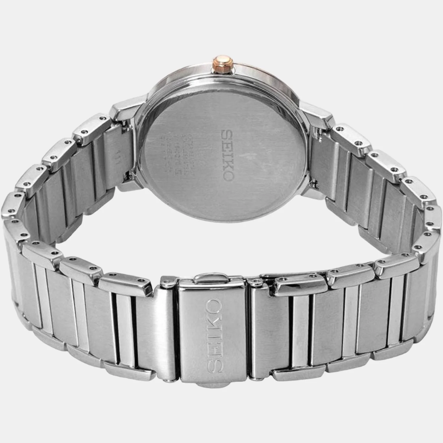 Women Solar Two Tone Dial Analog Stainless Steel Watch SUP432P1 - Image 3