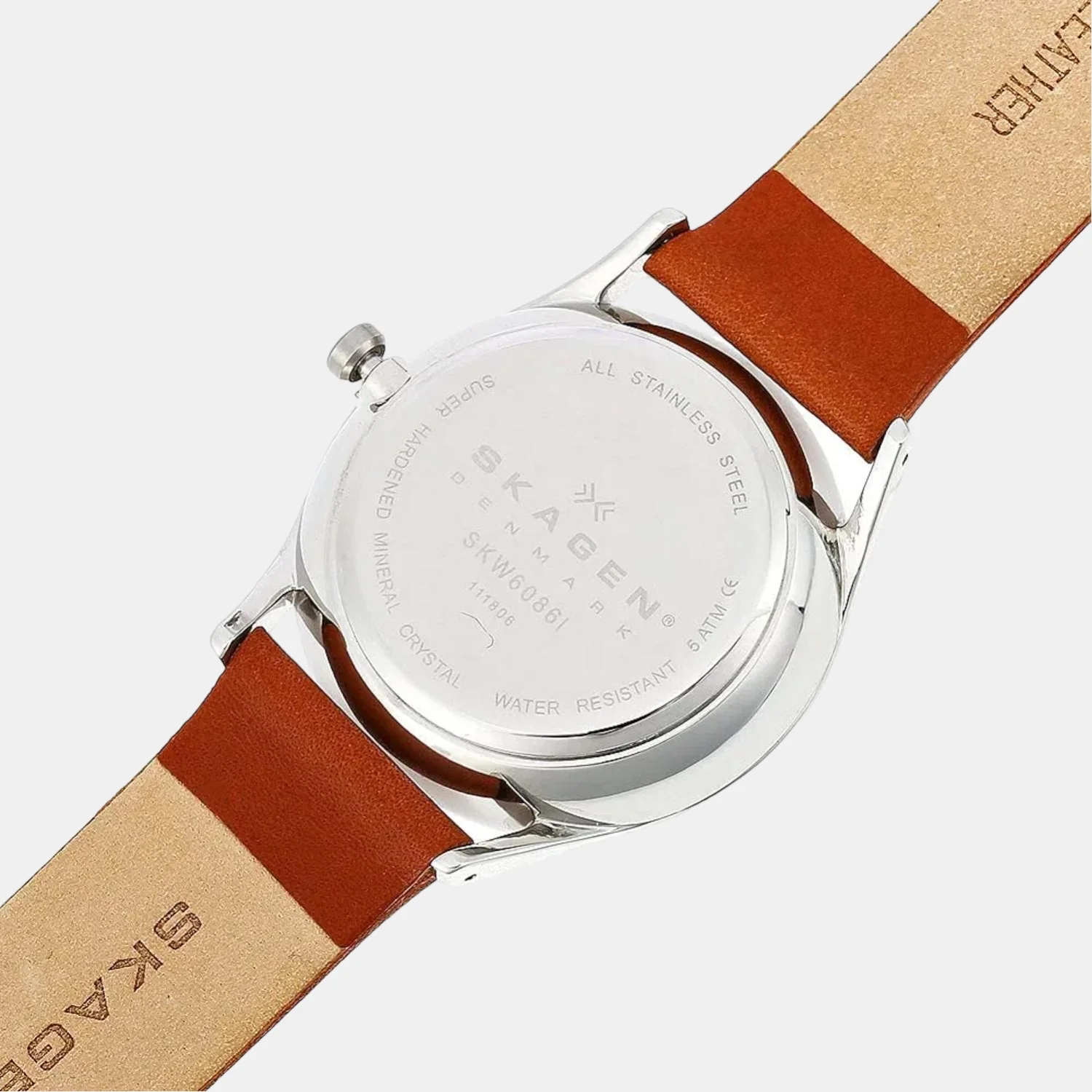 Holst Men Quartz Grey Dial Analog Leather Watch SKW6086 - Image 3