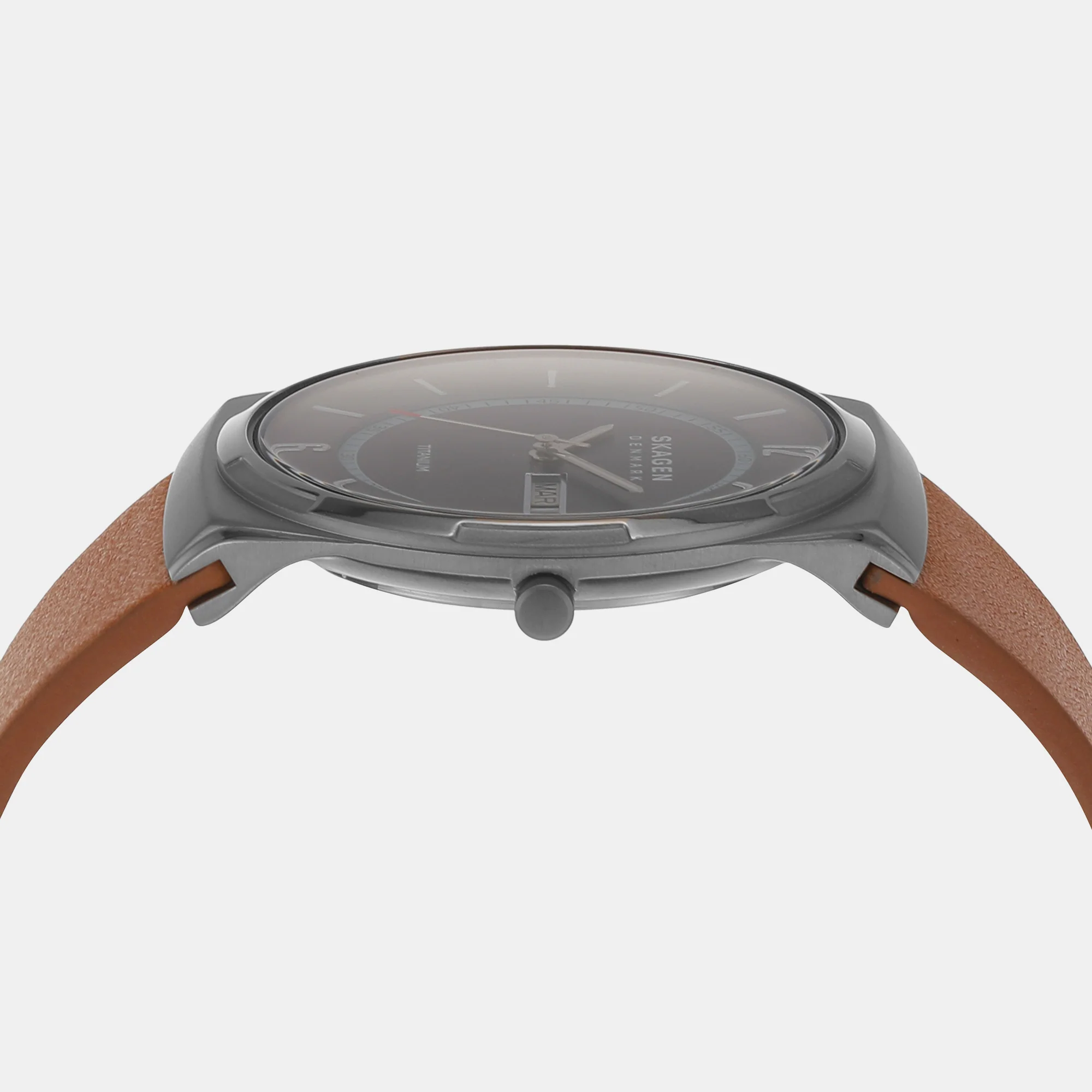 Melbye Men Quartz Grey Dial Analog Leather Watch SKW6906 - Image 5