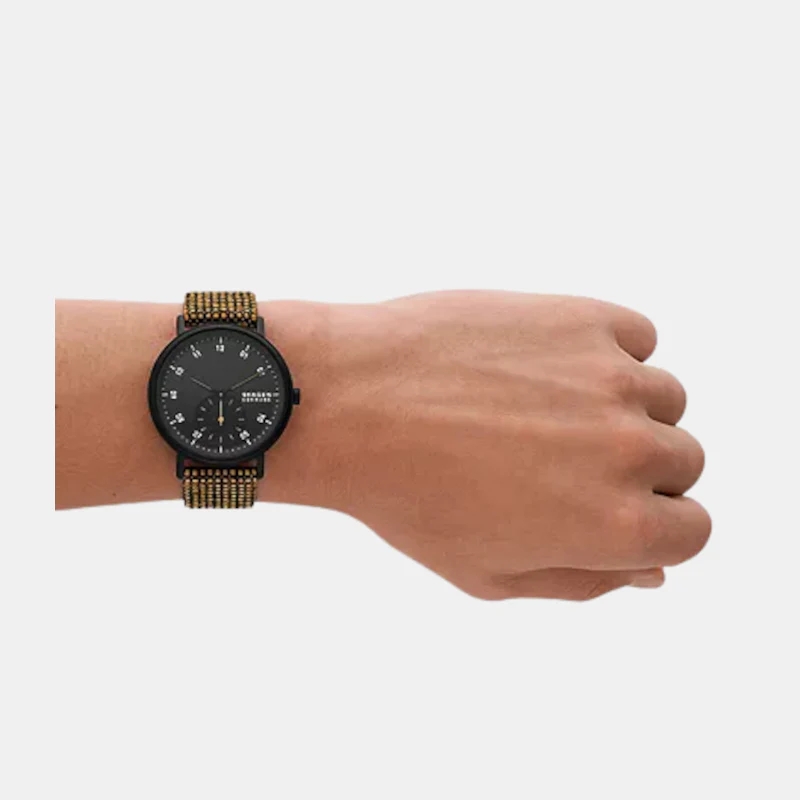 Men Quartz Black Dial Analog Fabric Watch SKW6895 - Image 4