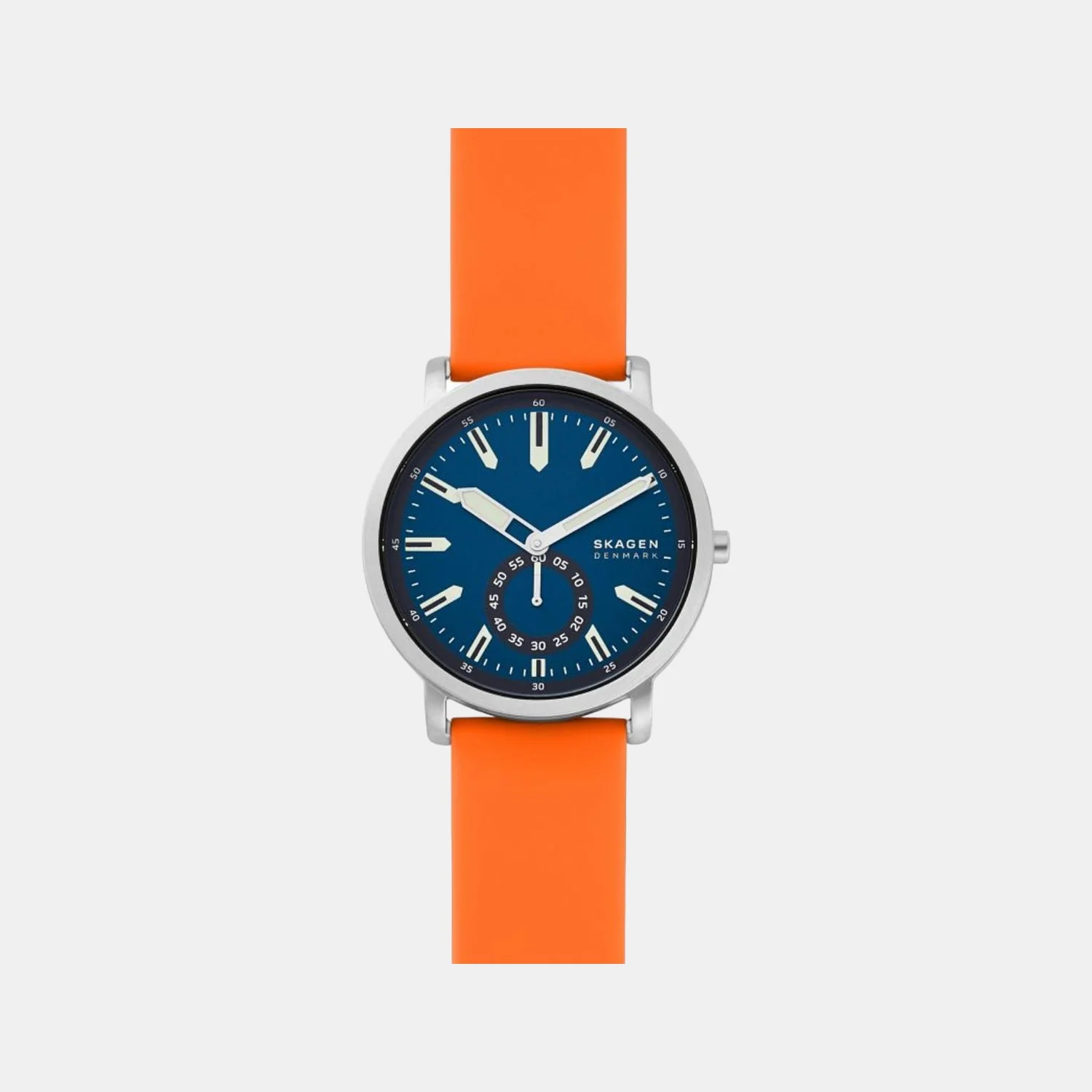 Men Quartz Blue Dial Analog Silicone Watch SKW6648