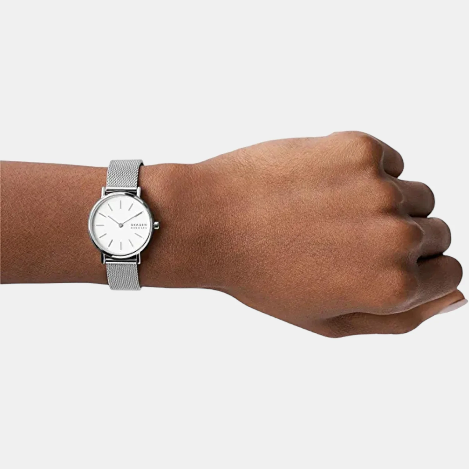 Signatur Lille Women Quartz White Dial Analog Mesh Watch SKW2692 - Image 3