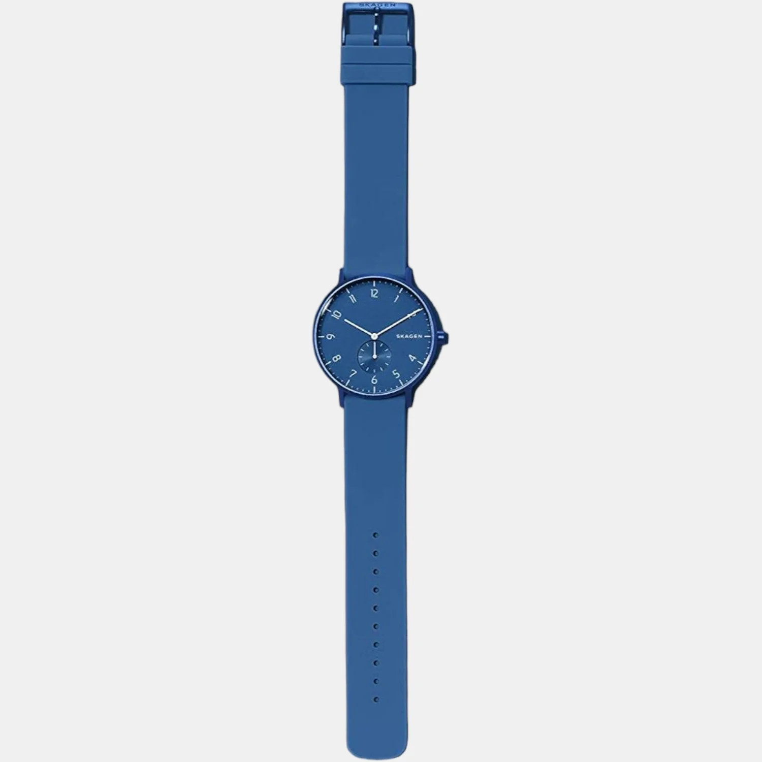Unisex Quartz Blue Dial Analog Silicone Watch SKW6508 - Image 5