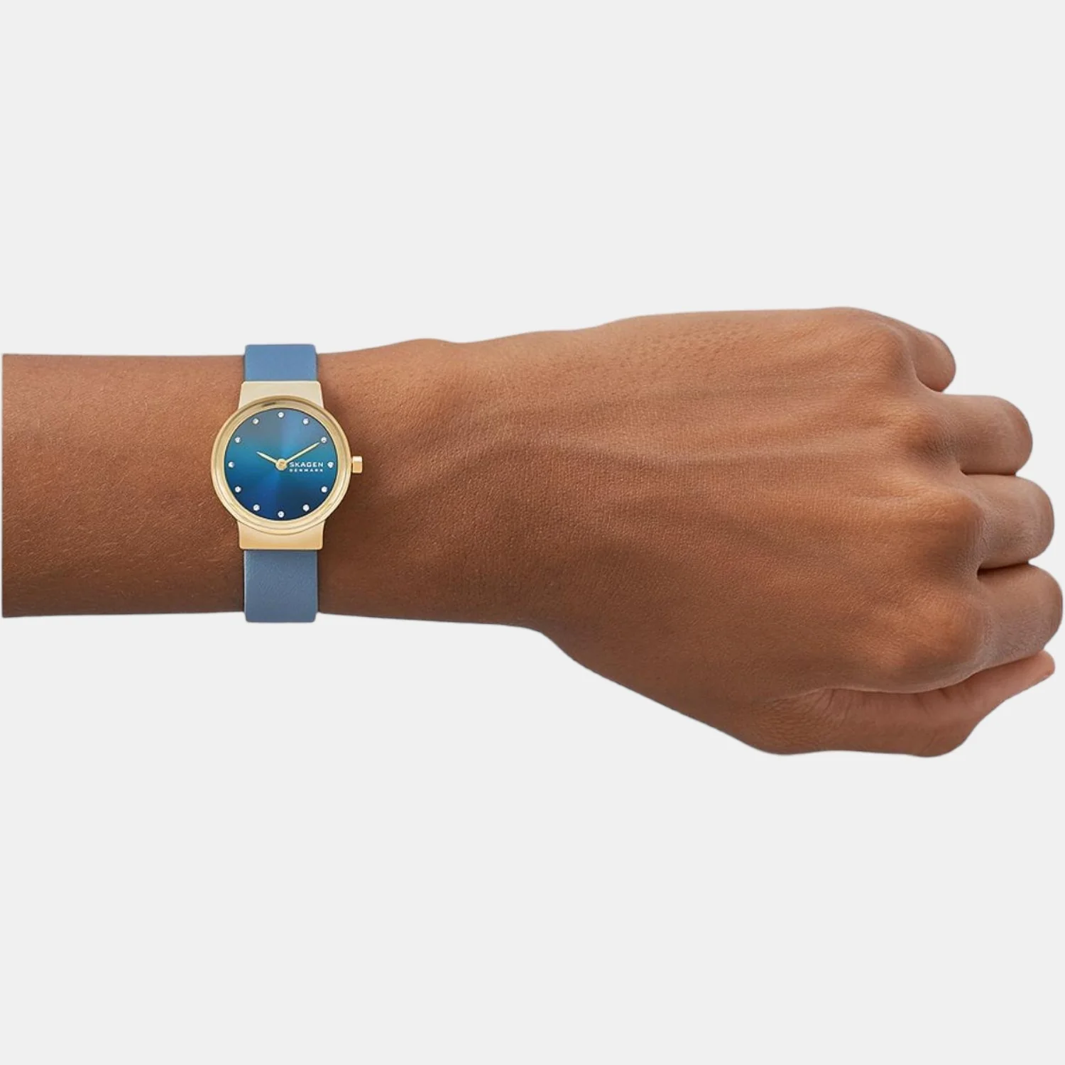 Women Quartz Blue Dial Analog Leather Watch SKW3059 - Image 2