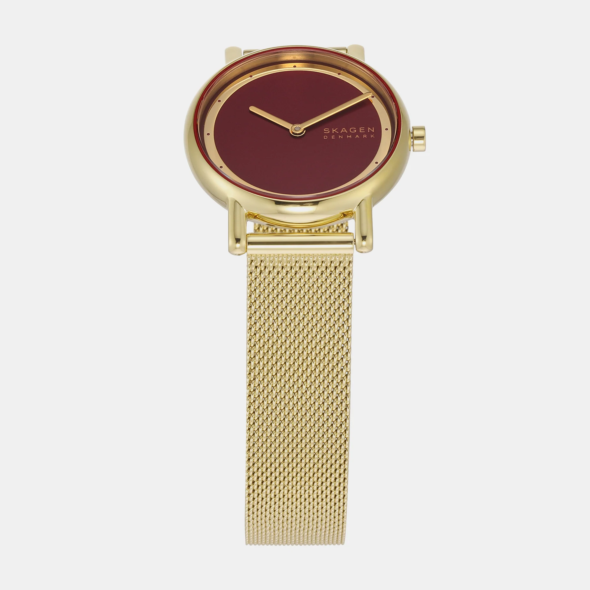 Women Quartz Red Dial Analog Mesh Watch SKW3117 - Image 2