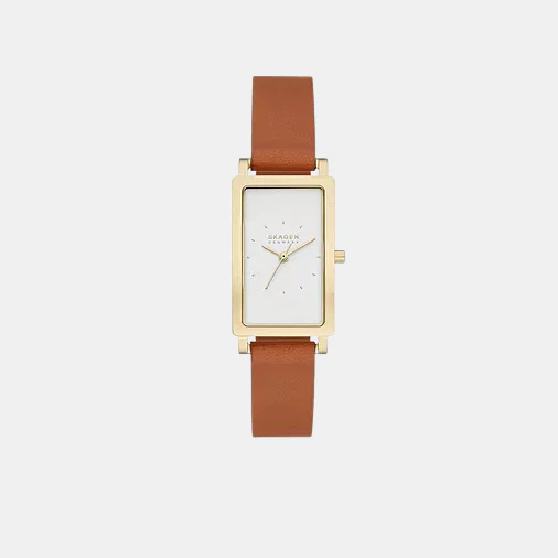 Women Quartz White Dial Analog Leather Watch SKW3097