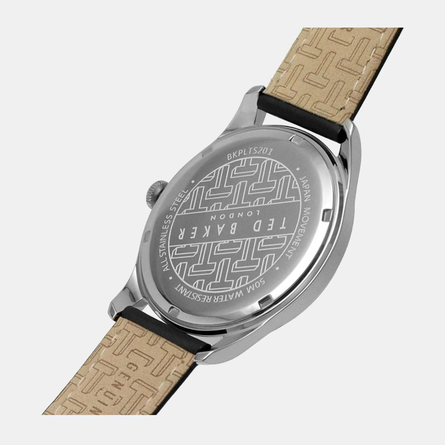 Men Quartz Black Dial Analog Leather Watch BKPLTS201 - Image 8
