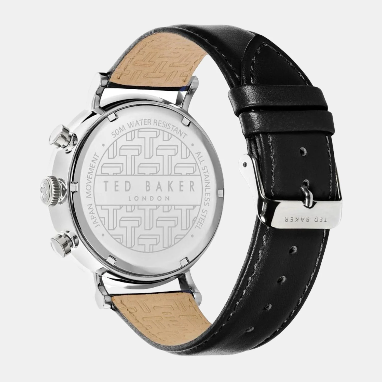 Men Quartz Black Dial Chronograph Leather Watch BKPMRS204 - Image 2